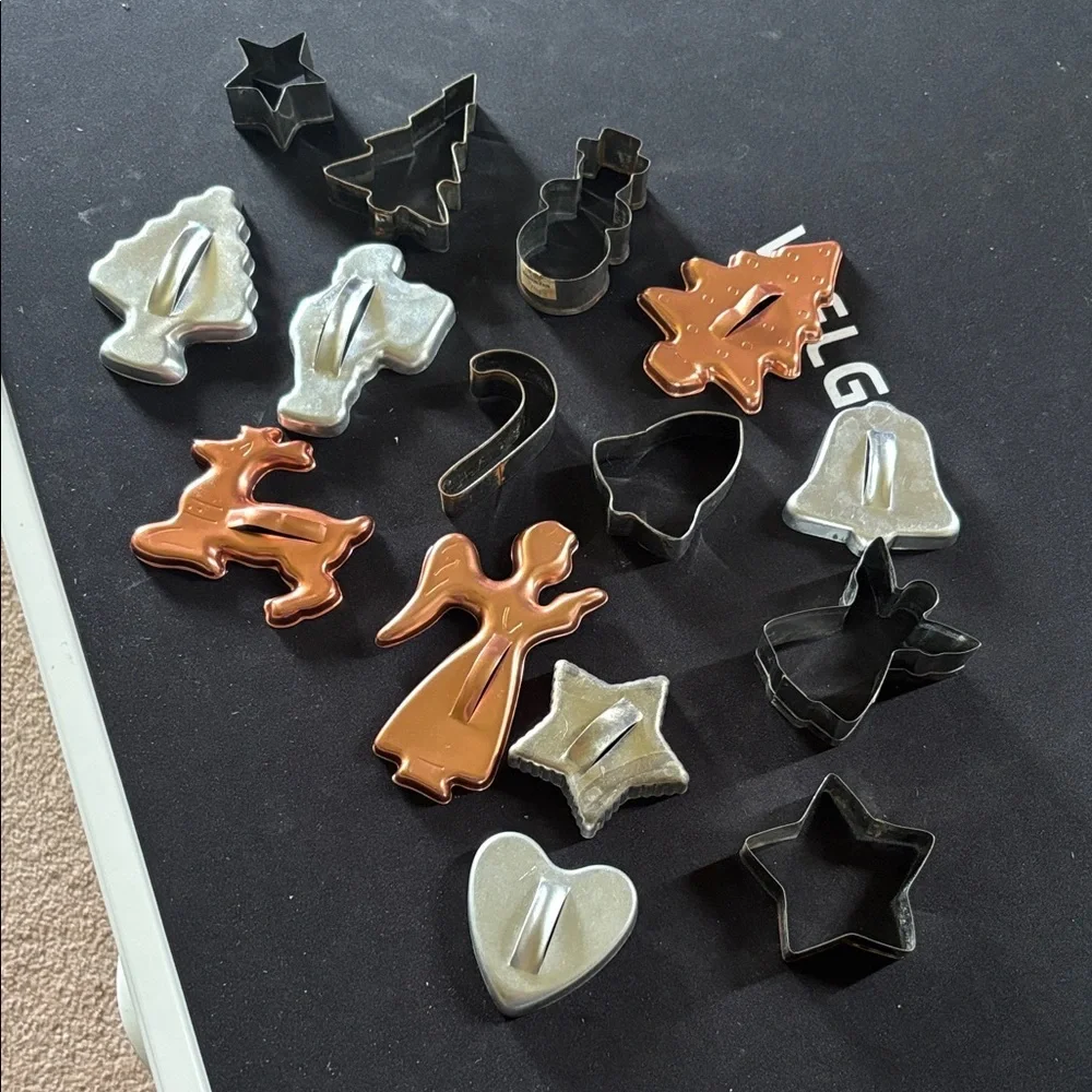 Christmas Cookie Cutters Set - Silver & Copper